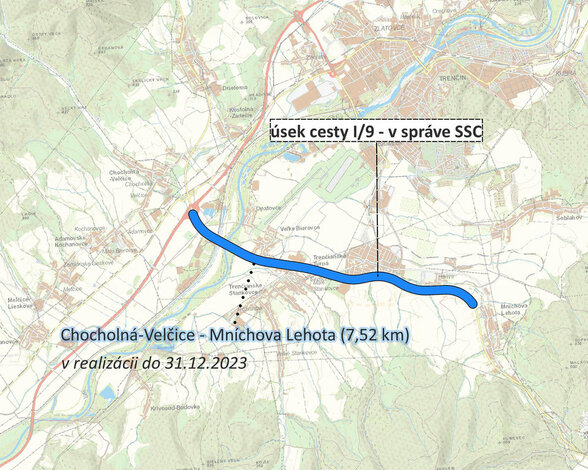 Vodiči pozor! v trenčianskom kraji začali rozsiahle rekonštrukcie ciest ii. triedy - Mapa 02