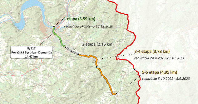 Vodiči pozor! v trenčianskom kraji začali rozsiahle rekonštrukcie ciest ii. triedy - Mapa 04