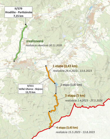 Vodiči pozor! v trenčianskom kraji začali rozsiahle rekonštrukcie ciest ii. triedy - Mapa 05