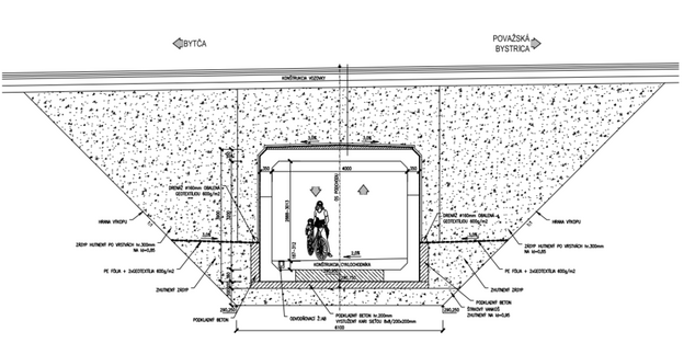 Z dôvodu výstavby cyklotrasy bude stará cesta z považskej bystrice do bytče dočasne uzatvorená - podchod